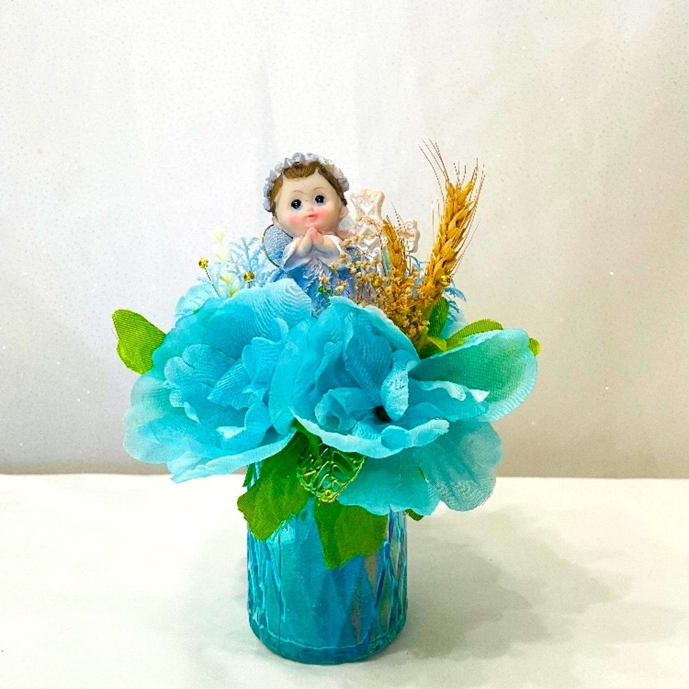 SET OF 12 . Favors Baptism Boy color Blue